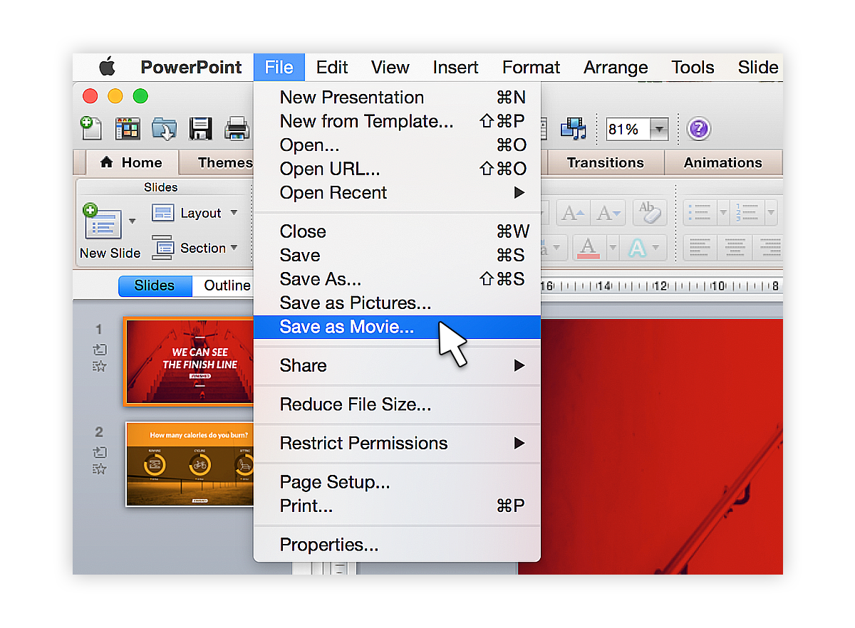 How To Convert A Powerpoint Into A Media File On Powerpoint For Mac